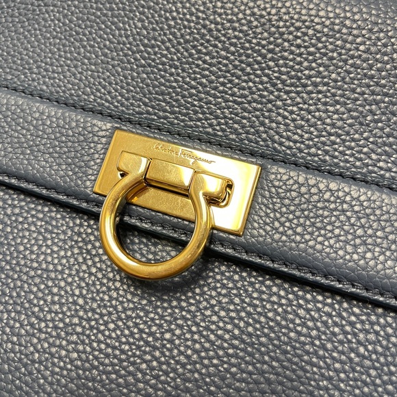 SOLD Salvatore Ferragamo Sofia Satchel Smooth Leather Small - Picture 4 of 15